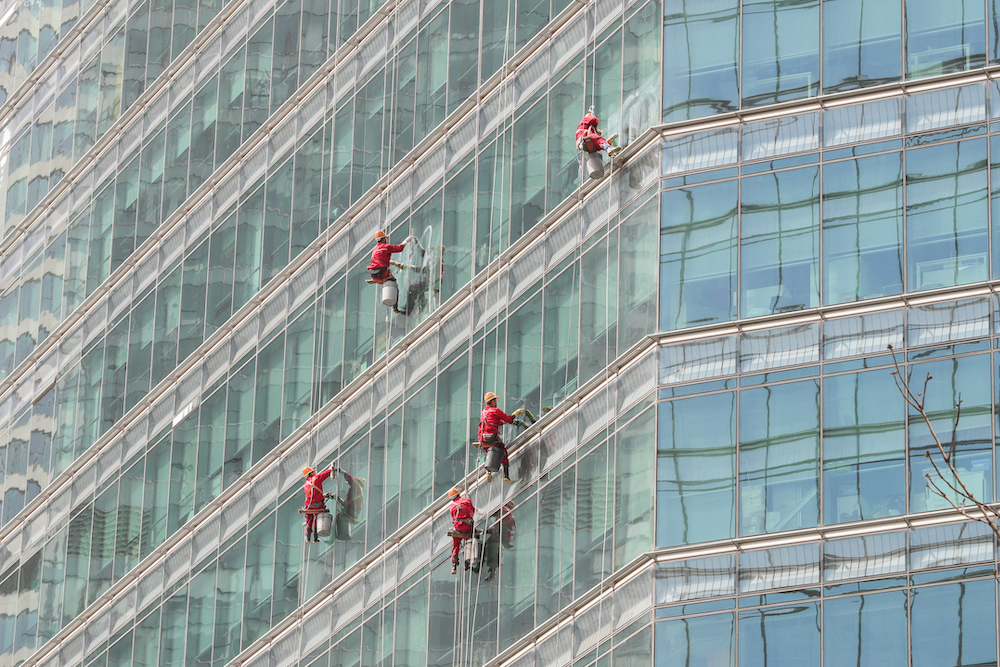高空铝塑外墙清洗